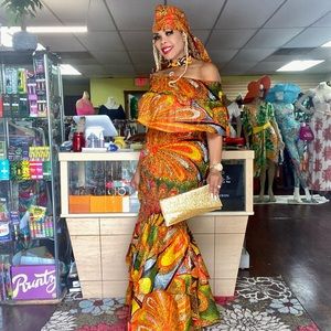 Afrocentric maxi dress